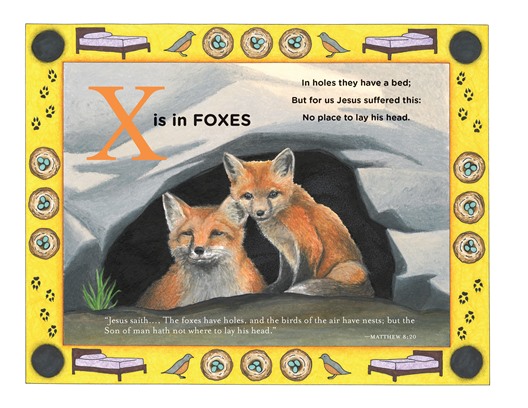 T is for Tree: A Bible ABC X is in foxes page