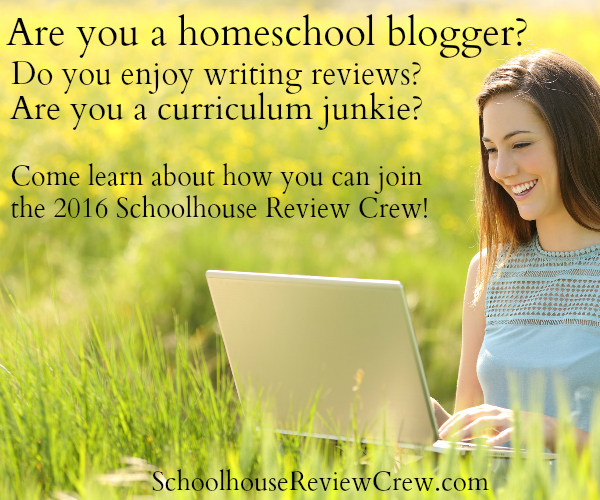 Come learn about how you can join the 2016 Schoolhouse Review Crew