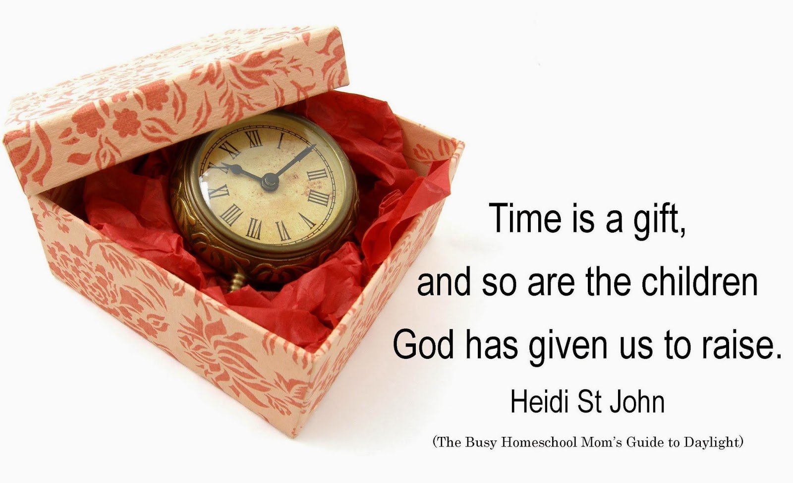 Time is a gift and so are the children God has given us to raise Heidi St John