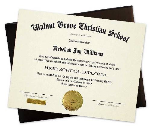 High School Diploma with 7