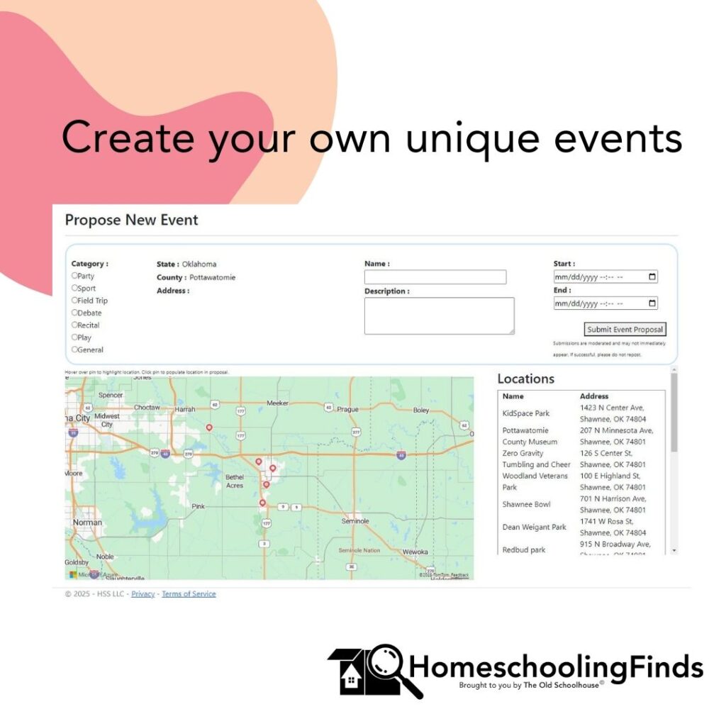 Create your own unique events