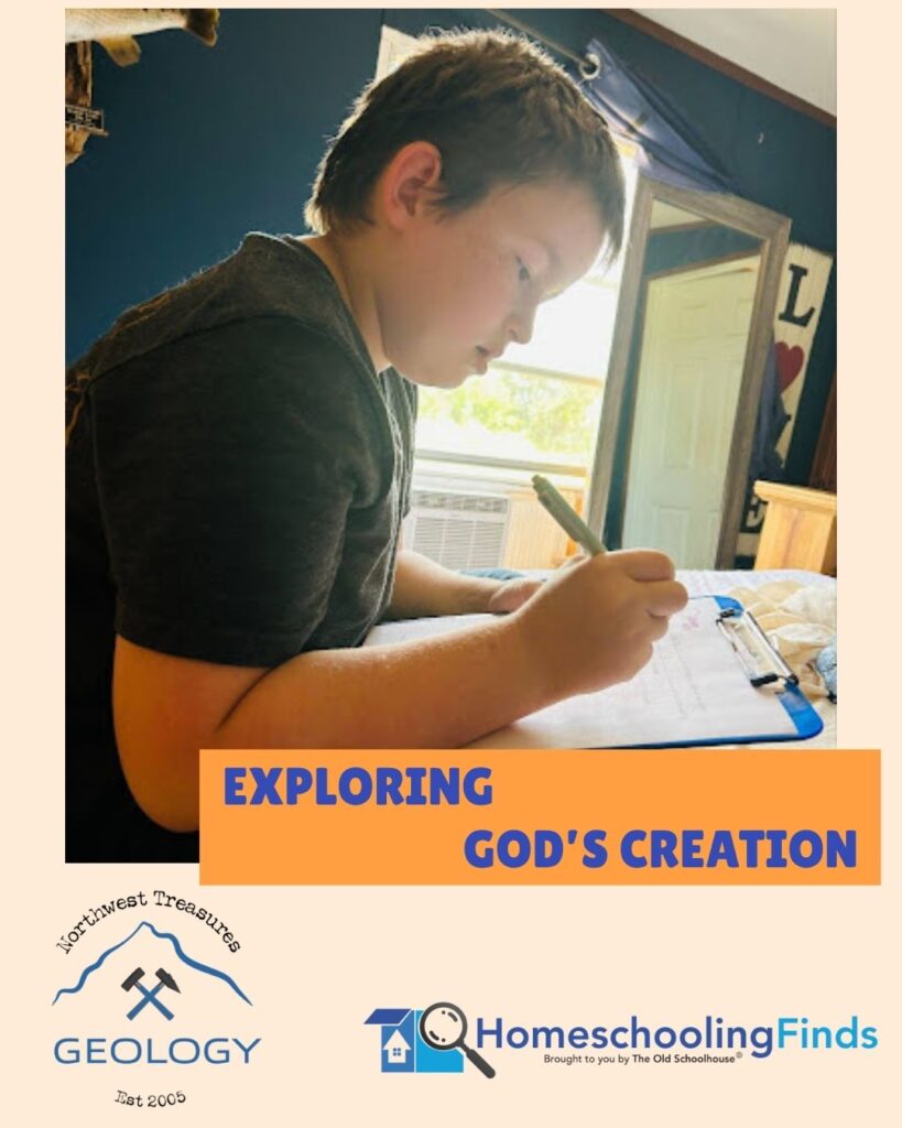 Exploring God's Creation; student working on Northwest Treasures geology course