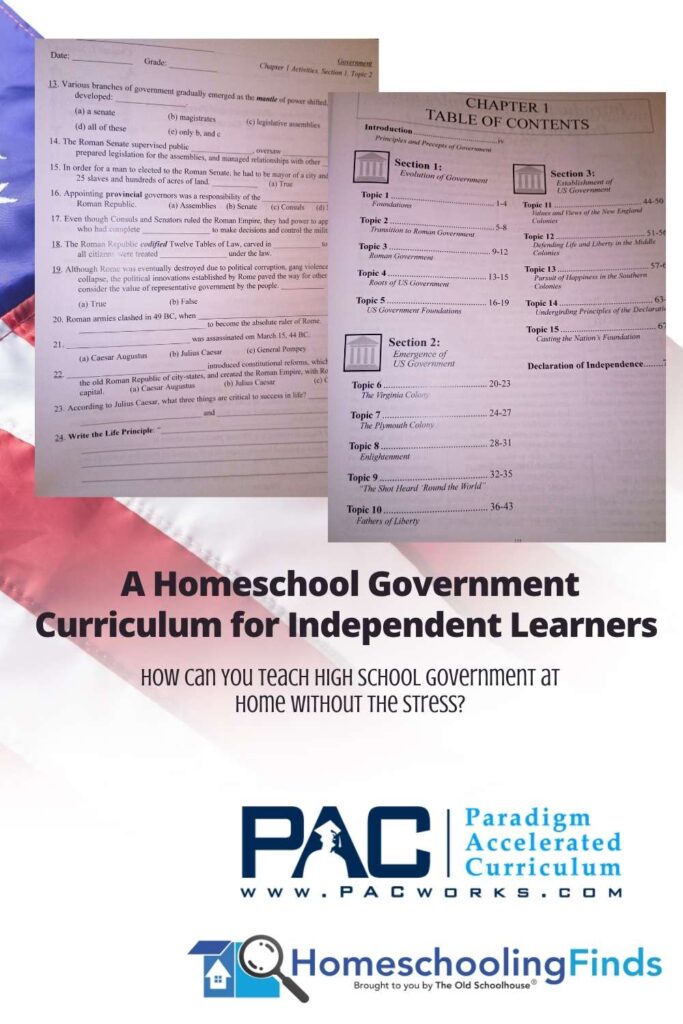 Principles and Precepts of Government and Economics from Paradigm Accelerated Curriculum
