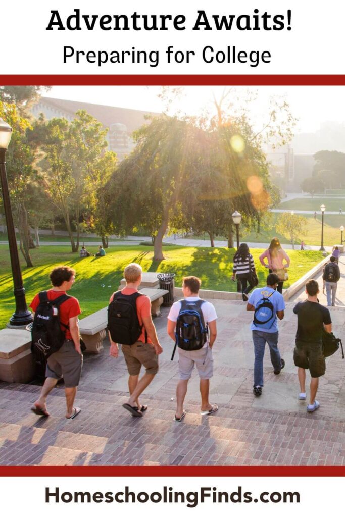 Adventure Awaits! Preparing for College students wallking down college steps