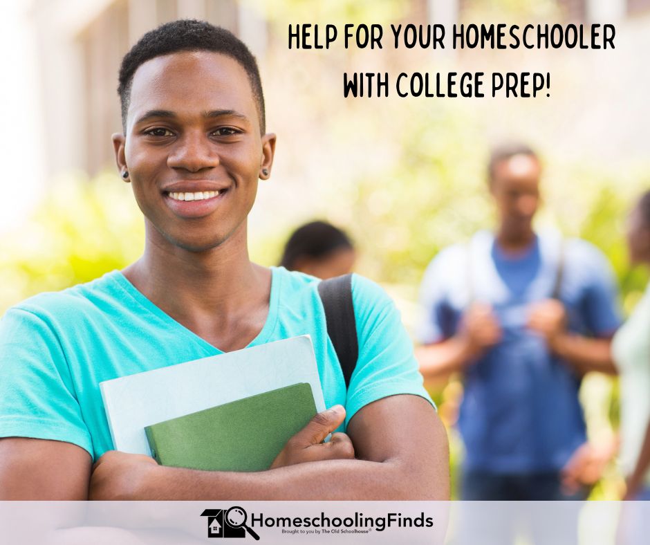 Help For Your Homeschooler with College Prep! Photograph of young man with books