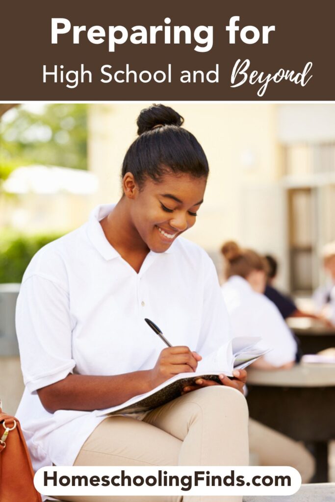 Preparing for High School and Beyond HomeschoolingFinds.com with girl sitting outside
