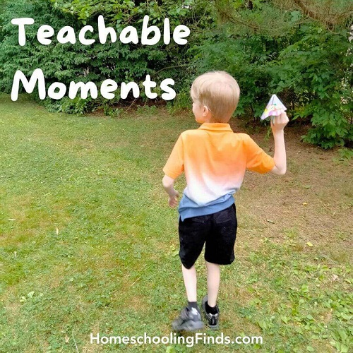 Teachable Moments HomeschoolingFinds.com Child throwing paper airplane