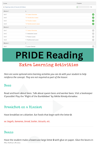 Pride Reading Program