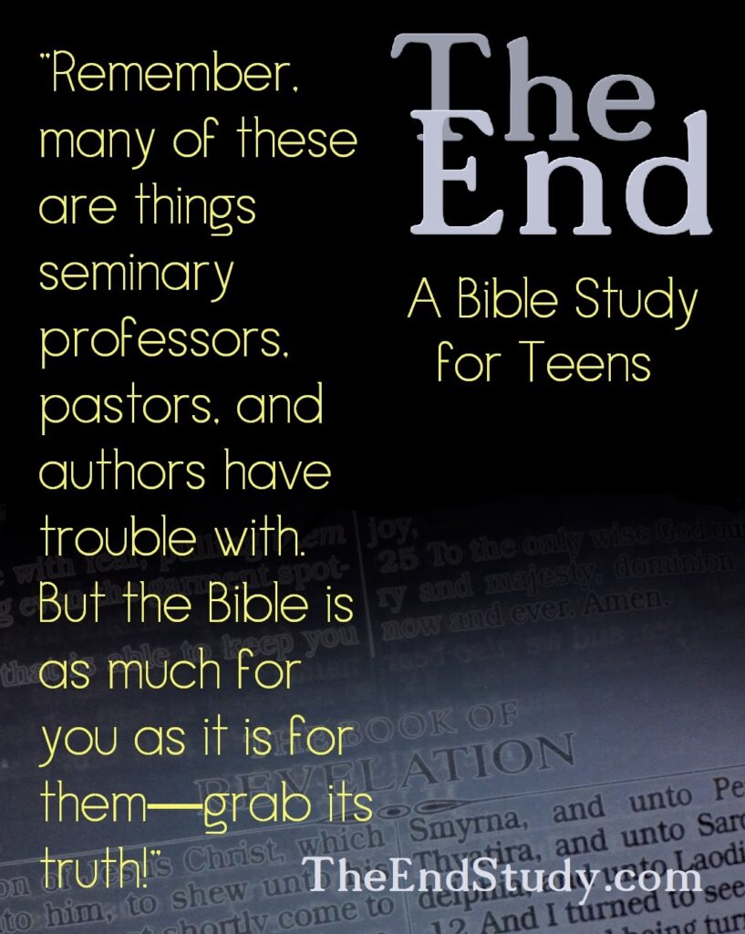 Quote from the book, The End A Bible Study for Teens