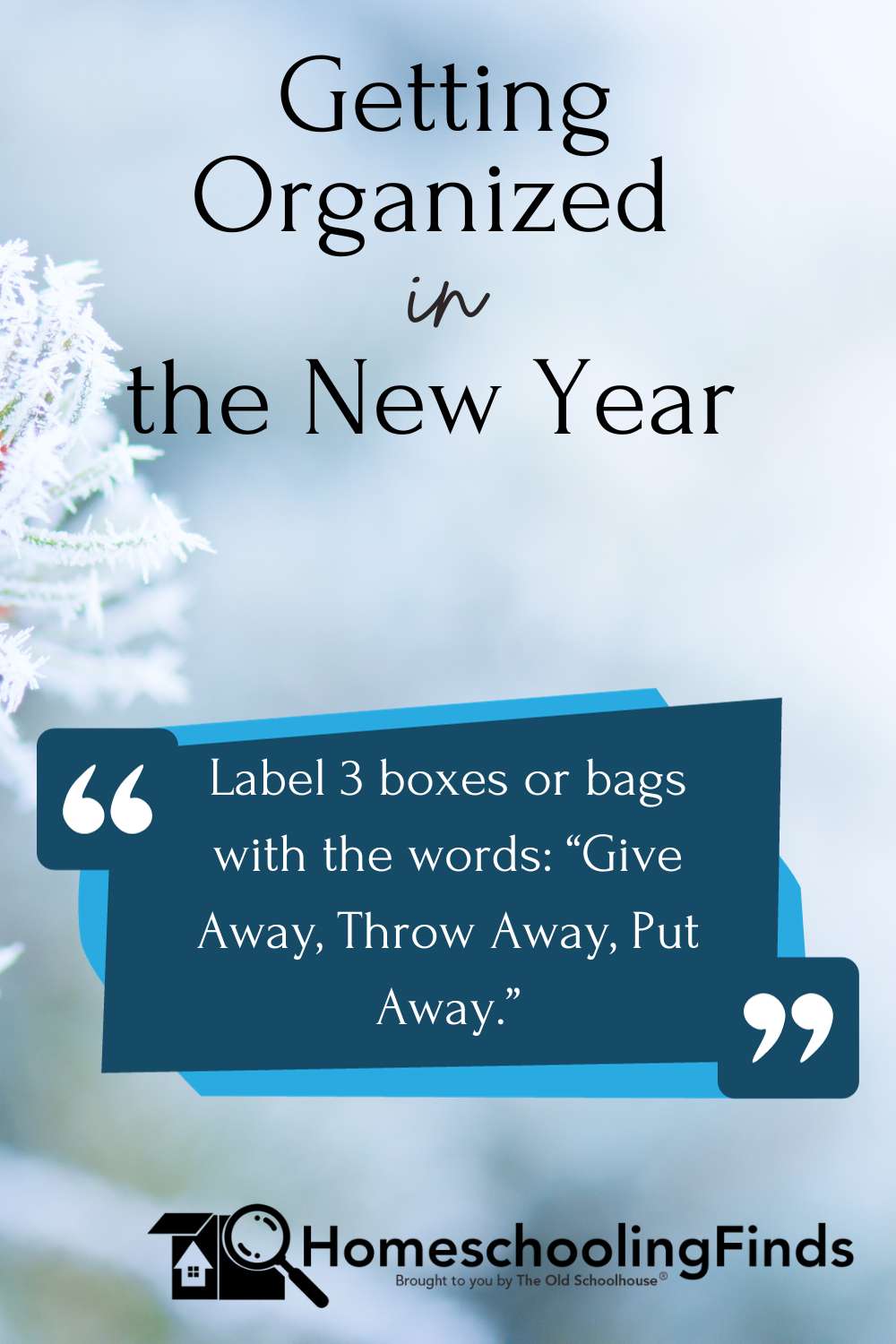 Getting Organized in the New Year