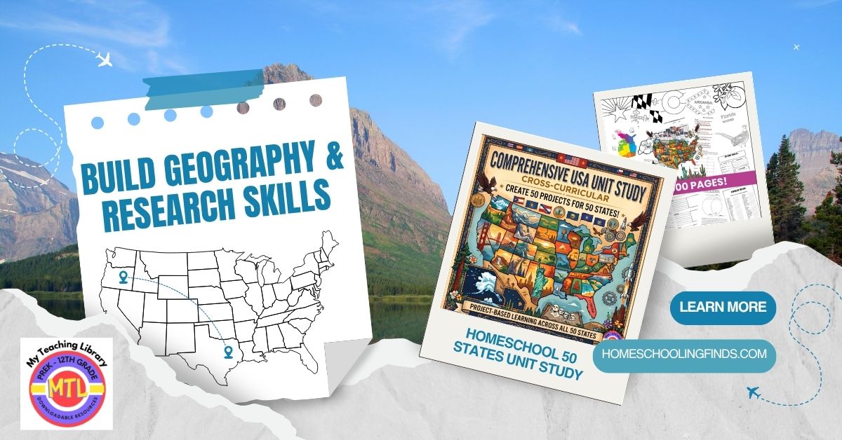 How a Homeschool 50 States Unit Study Builds Geography and Research Skills