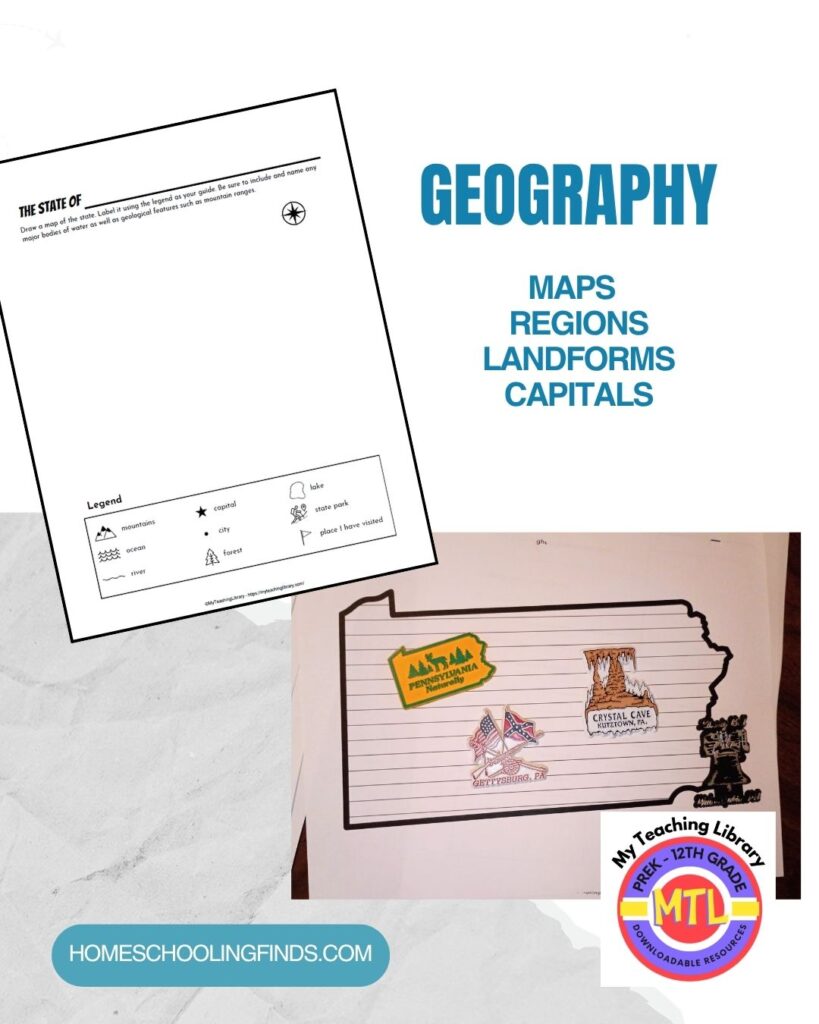 Geography: Maps, regions, landforms, capitals