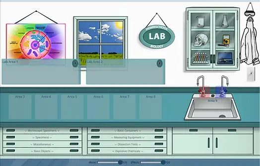A photo of a lab from the online science class